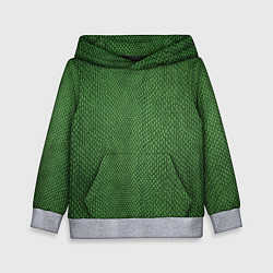 Толстовка-худи детская Змеиная зеленая кожа, цвет: 3D-меланж