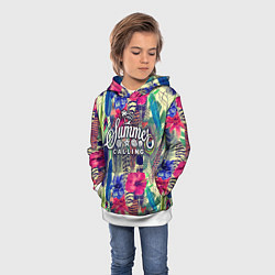 Толстовка-худи детская Summer time 2, цвет: 3D-белый — фото 2