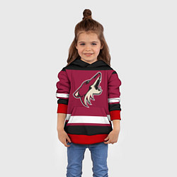 Толстовка-худи детская Arizona Coyotes, цвет: 3D-красный — фото 2