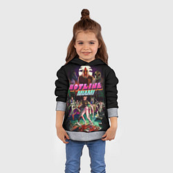 Толстовка-худи детская Hotline Miami, цвет: 3D-меланж — фото 2