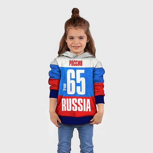 Детская толстовка Russia: from 65 / 3D-Синий – фото 4