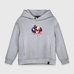 Толстовка оверсайз детская Washington Capitals Hockey, цвет: меланж