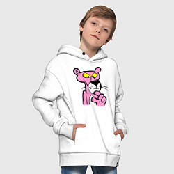 Толстовка оверсайз детская Розовая пантера, цвет: белый — фото 2