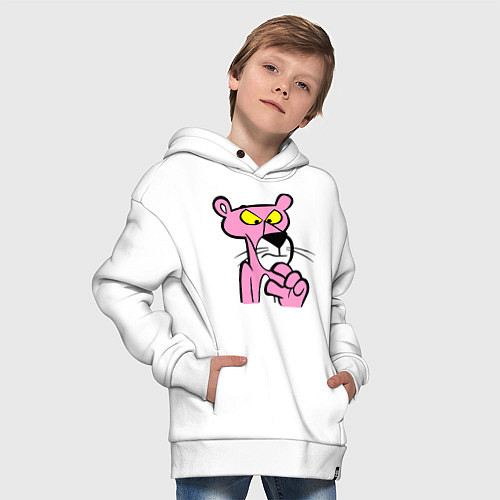 Детское худи оверсайз Розовая пантера / Белый – фото 4