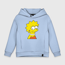 Толстовка оверсайз детская Lisa Simpson, цвет: мягкое небо