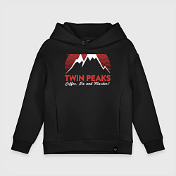 Толстовка оверсайз детская Twin Peaks: Pie & Murder, цвет: черный