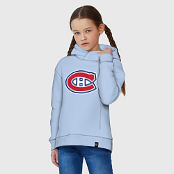 Толстовка оверсайз детская Montreal Canadiens, цвет: мягкое небо — фото 2