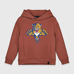 Толстовка оверсайз детская Florida Panthers, цвет: кирпичный