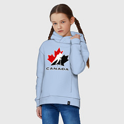 Толстовка оверсайз детская Canada, цвет: мягкое небо — фото 2