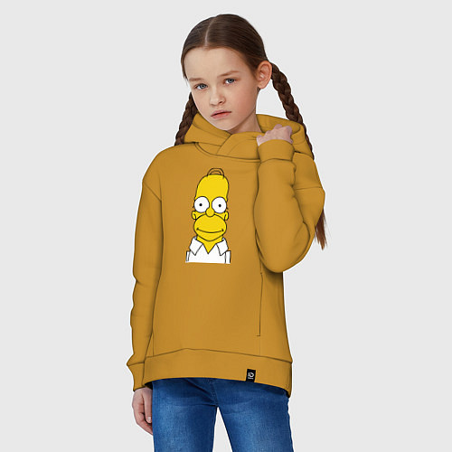 Детское худи оверсайз Homer Face / Горчичный – фото 3