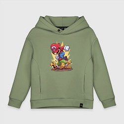 Толстовка оверсайз детская Mario Rage, цвет: авокадо