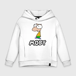 Толстовка оверсайз детская Moby, цвет: белый