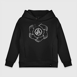 Толстовка оверсайз детская Linkin Park: Brotherhood, цвет: черный