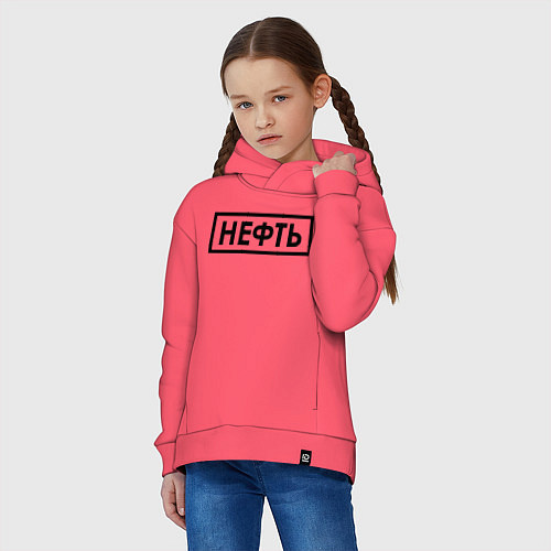 Детское худи оверсайз Нефть / Коралловый – фото 3