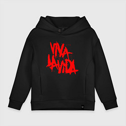 Толстовка оверсайз детская Viva La Vida, цвет: черный