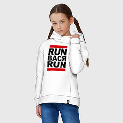 Толстовка оверсайз детская Run Вася Run, цвет: белый — фото 2