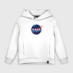 Толстовка оверсайз детская NASA: Cosmic Logo, цвет: белый