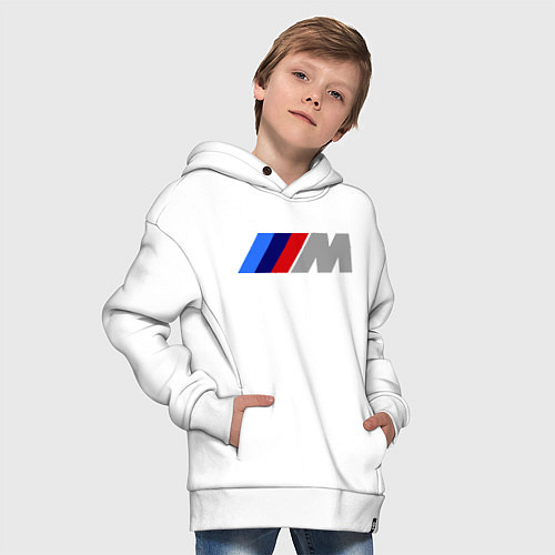 Детское худи оверсайз BMW M / Белый – фото 4