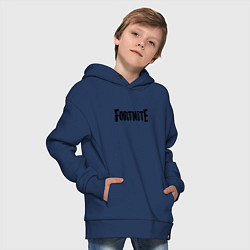 Толстовка оверсайз детская Fortnite Logo, цвет: тёмно-синий — фото 2