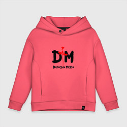 Толстовка оверсайз детская Depeche Mode Rose, цвет: коралловый