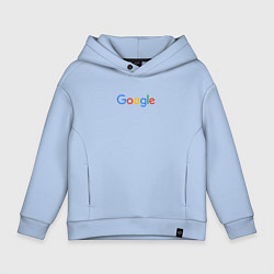 Толстовка оверсайз детская Google, цвет: мягкое небо