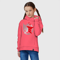 Толстовка оверсайз детская N7 Elite, цвет: коралловый — фото 2