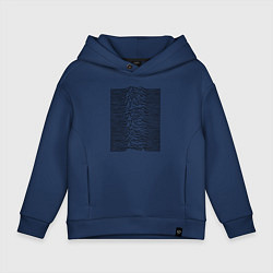 Толстовка оверсайз детская Unknown Pleasures, цвет: тёмно-синий