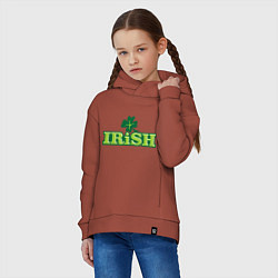 Толстовка оверсайз детская Ирландия, цвет: кирпичный — фото 2
