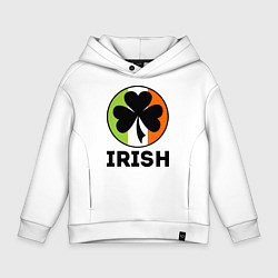 Толстовка оверсайз детская Irish - цвет флага цвета белый — фото 1