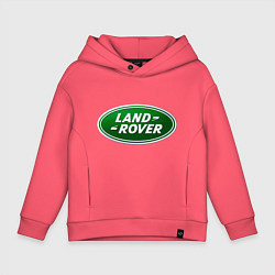 Толстовка оверсайз детская Logo Land Rover, цвет: коралловый