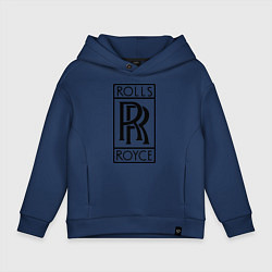 Толстовка оверсайз детская Rolls-Royce logo, цвет: тёмно-синий