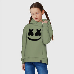 Толстовка оверсайз детская Marshmello, цвет: авокадо — фото 2