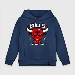 Толстовка оверсайз детская Chicago Bulls est. 1966, цвет: тёмно-синий