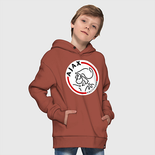 Детское худи оверсайз Ajax FC / Кирпичный – фото 4