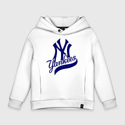 Толстовка оверсайз детская NY - Yankees, цвет: белый
