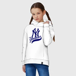 Толстовка оверсайз детская NY - Yankees, цвет: белый — фото 2