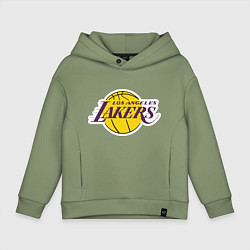 Толстовка оверсайз детская LA Lakers, цвет: авокадо