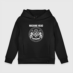 Толстовка оверсайз детская Machine Head MCMXCII, цвет: черный