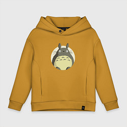 Толстовка оверсайз детская Тоторо удивленный, цвет: горчичный