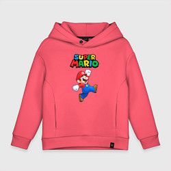 Толстовка оверсайз детская Super Mario, цвет: коралловый