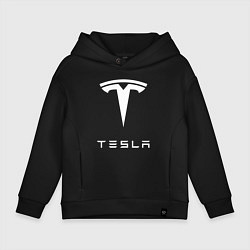 Толстовка оверсайз детская TESLA Mobile, цвет: черный