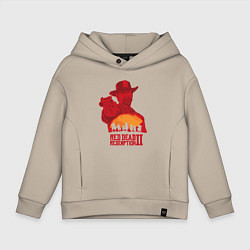 Толстовка оверсайз детская Red Dead Redemption 2, цвет: миндальный
