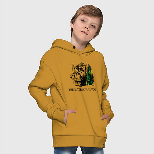 Детское худи оверсайз Matrix Alice / Горчичный – фото 4