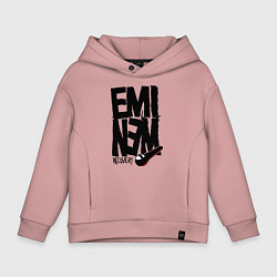 Толстовка оверсайз детская Eminem recovery, цвет: пыльно-розовый