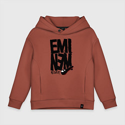 Толстовка оверсайз детская Eminem recovery, цвет: кирпичный