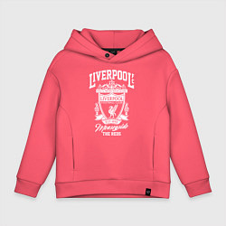 Толстовка оверсайз детская Liverpool: Est 1892, цвет: коралловый