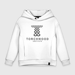 Толстовка оверсайз детская Torchwood Institute, цвет: белый