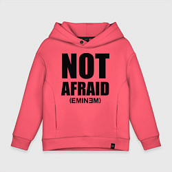 Толстовка оверсайз детская Not Afraid, цвет: коралловый