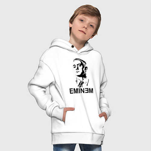Детское худи оверсайз Эминем / Белый – фото 4