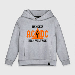 Толстовка оверсайз детская AC/DC: High Voltage, цвет: меланж